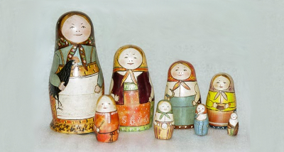 Matryoshka Russian nesting dolls